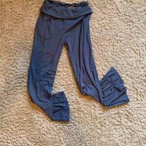 art class Navy Fold-Over Waist Girls Leggings